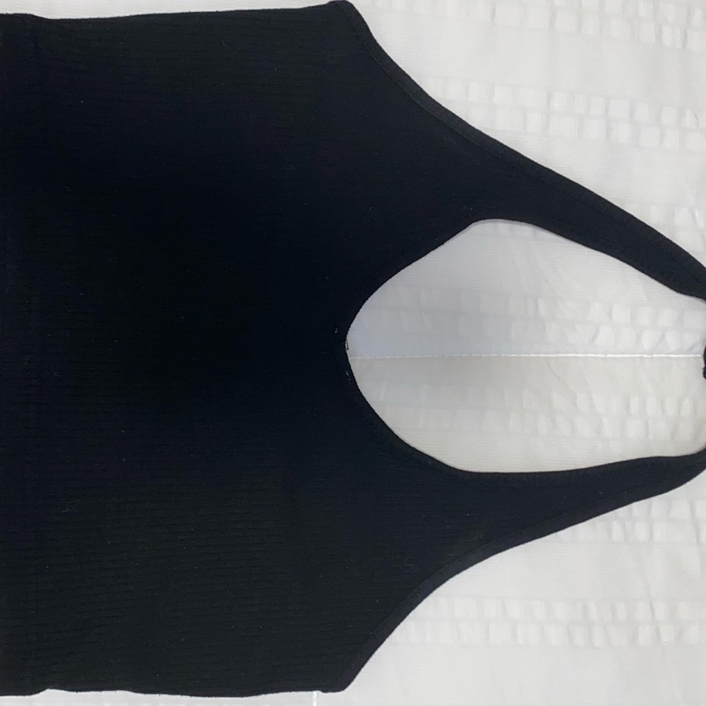 SHEIN Black Ribbed Tank Top